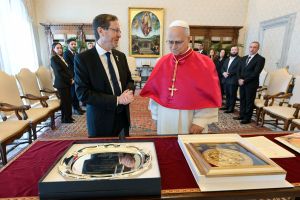 In call, Pope urges Herzog to pursue ‘all paths of dialogue’ to end Iran war