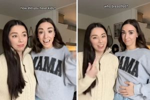 Lesbian couple answers the most common questions they get from strangers about having a baby