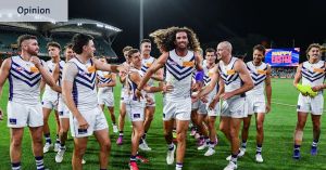 The Dockers piled on the pressure to achieve their third win. But in WA, the Eagles crumbled