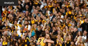 Gunston’s last poster’s the winner as Hawks rise late on Easter Monday