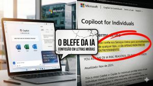O blefe bilionário da IA: Microsoft vende revolução no trabalho, mas termo confessa que Copilot é só “entretenimento”