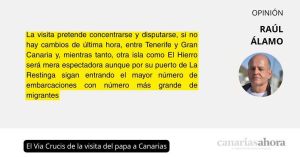 El Via Crucis de la visita del papa a Canarias