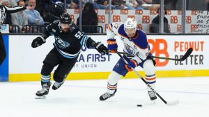 Oilers lose to motivated Mammoth in possible playoff preview