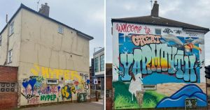 New mural transforms graffiti-plagued wall into work of art