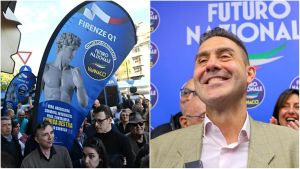 Il David usato da Vannacci: un caso che può finire dal giudice. Ma spunta anche un volantino Pd