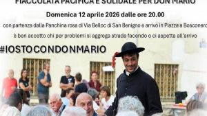 Fiaccolata di solidarietà con Don Mario, l’abate indagato