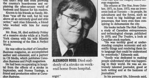 The editing giant who left his front-row seat at the ‘great theatre of life’ gone far too soon