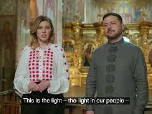 Gli auguri di Zelensky e della moglie Olena agli ucraini per la Pasqua ortodossa