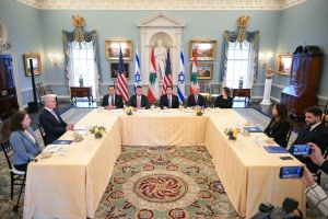 Israeli, Lebanese envoys hold historic summit in Washington to discuss peace deal