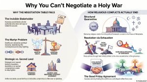 Why Negotiation Cannot End a Holy War – God Doesn’t Sign the Accord