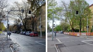 Hoppla! Waren an dieser Ampel in Konstanz nicht bis vor Kurzem noch Parkplätze?