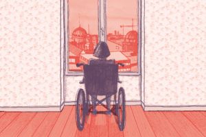 Literatura en violeta i vermelló