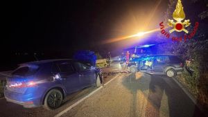 Codogno, incidente frontale sulla Sp234: due auto coinvolte e tre feriti