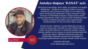 Antalya doğaya ‘KANAT’ açtı