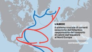 La ‘pompa di calore’ dell’Atlantico che scalda l’Europa è in crisi: cosa succede all’AMOC