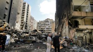 Los suburbios del sur de Beirut, epicentro de la devastación en el Líbano: 