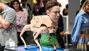 Robot dog with Elon Musk face spotted in San Francisco