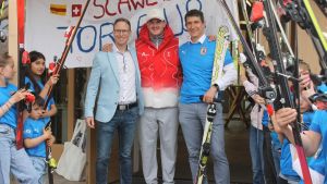 Großer Empfang für Olympia-Teilnehmer Tobi Baur. In vier Jahren will er wieder dabei sein