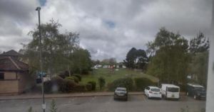 Travellers pitch up on playing field next to primary school