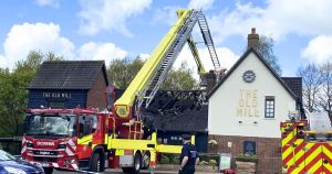 Man arrested over suspected pub arson attack