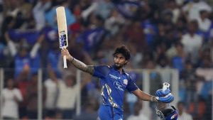 Tilak Varma slams maiden IPL ton as MI set 200-run target for GT