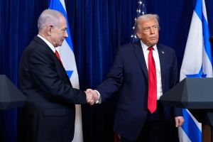 Raging at ‘fake news,’ Trump denies Israel ‘talked me into the war with Iran’