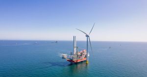Giant wind turbine with football pitch sized blades installed off Suffolk coast