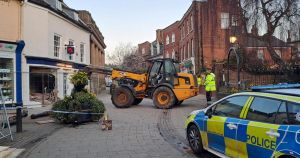 Repair works continue at building society targeted by ram raiders