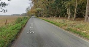 Concern as man seen walking beside rural road with knife to his stomach