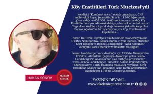 Köy Enstitüleri Türk Mucizesi'ydi