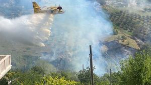 Incendio nella zona di Agnano, interviene la Protezione Civile