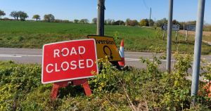 Roadworks blunder leaves signs littering a major route