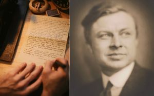 A cartoonist wrote his wife a love letter in 1913. It unfolds into a tiny art gallery built just for her.