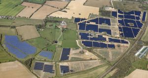 Bird's eye view shows scale of solar farm taking shape on Norfolk fields