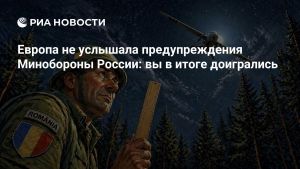 Европа не услышала предупреждения Минобороны России: вы в итоге доигрались