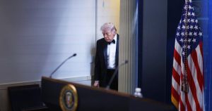 When the script got interrupted Donald Trump’s mask slipped