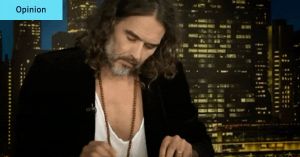 Accused rapist Russell Brand has found God. If only he knew how to find Bible verses on live TV