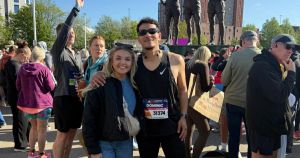 'Super-fit' dad issues warning after suffering seizures near marathon finish line