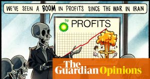 Ben Jennings on BP’s Iran war profits – cartoon