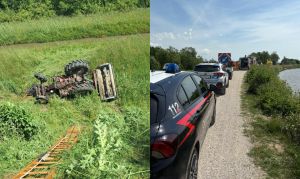 Codigoro, si ribalta dall’argine col trattore mentre taglia l’erba: grave un operaio