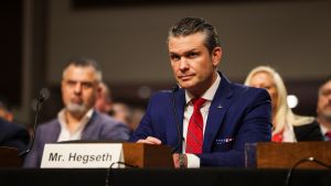 Pete Hegseth Is on Capitol Hill Today