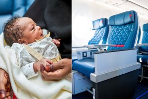 Two vacationing paramedics deliver a baby at 30,000 feet with a shoelace and borrowed blankets