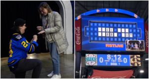Woman proposes to girlfriend on hockey jumbotron in sweet ‘Wheel of Fortune’ reveal