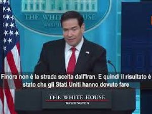Rubio (Segretario Stato Usa): L'Operazione Epic Fury è conclusa, abbiamo terminato questa fase