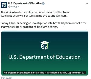 DOE probes NYC schools over antisemitism—finally!!