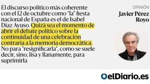 Díaz Ayuso y el 12 de octubre como fiesta nacional