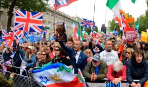 Facing ‘epidemic of hate,’ UK Jews hold Downing Street rally decrying antisemitism