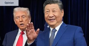 Trump heads to China weak and embarrassed
