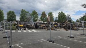Oloron : après l’incendie, les décombres du McDonald’s ont été sécurisés