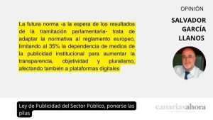 Ley de Publicidad del Sector Público, ponerse las pilas